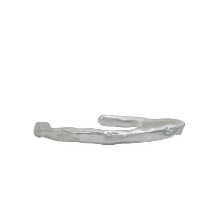 Silver Organic Cuff Bracelet