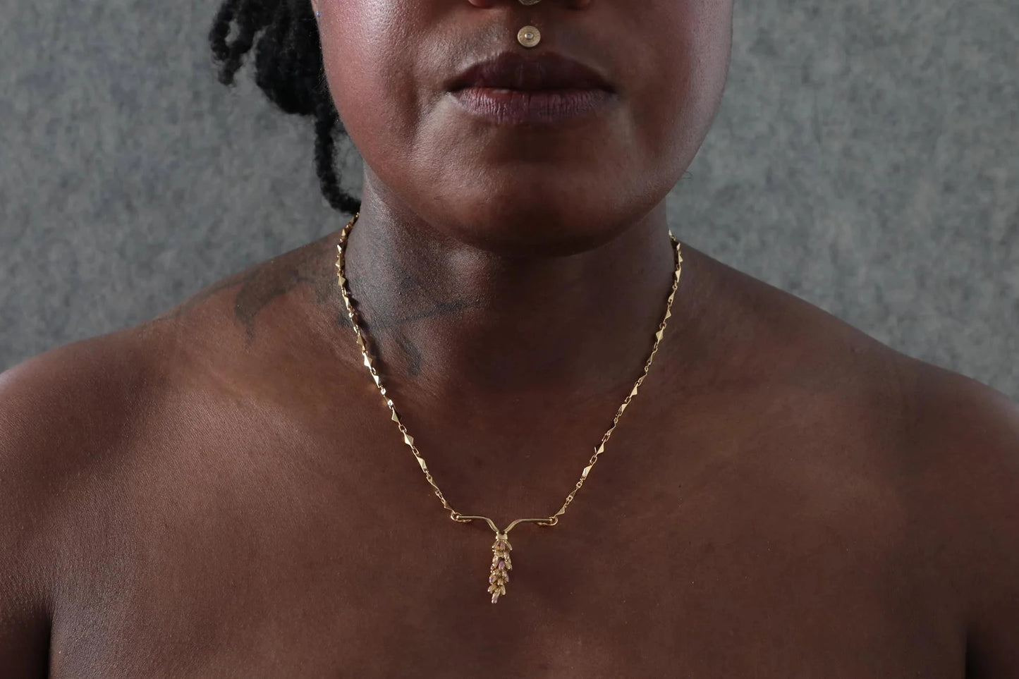 Lavender Deserted Flower Necklace