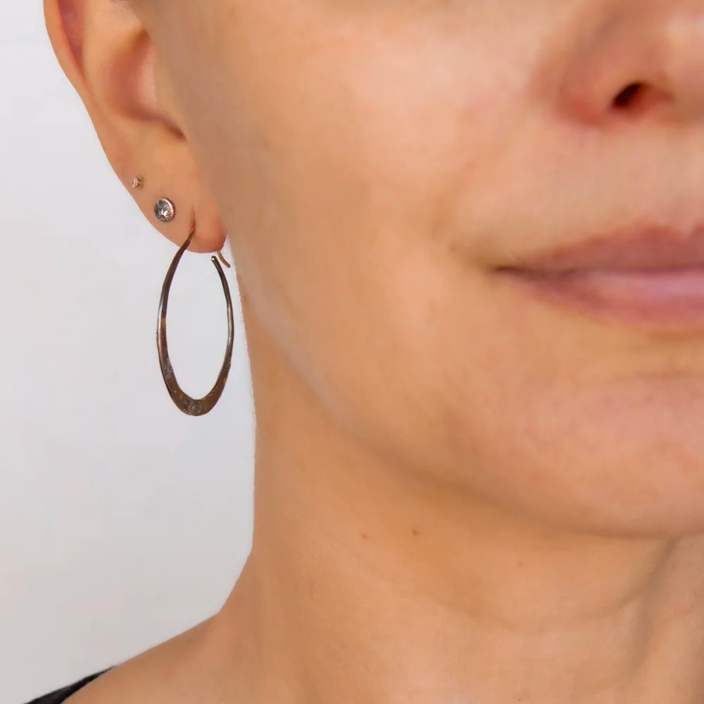 Small Crescent Moon Hoops