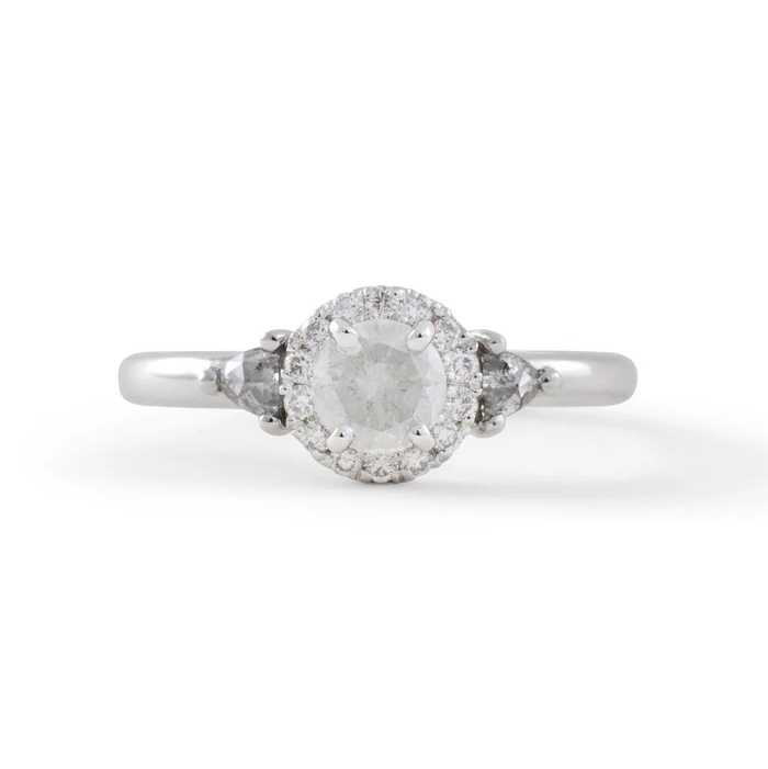 Snow Blossom Ring – 14k White Gold with Diamonds