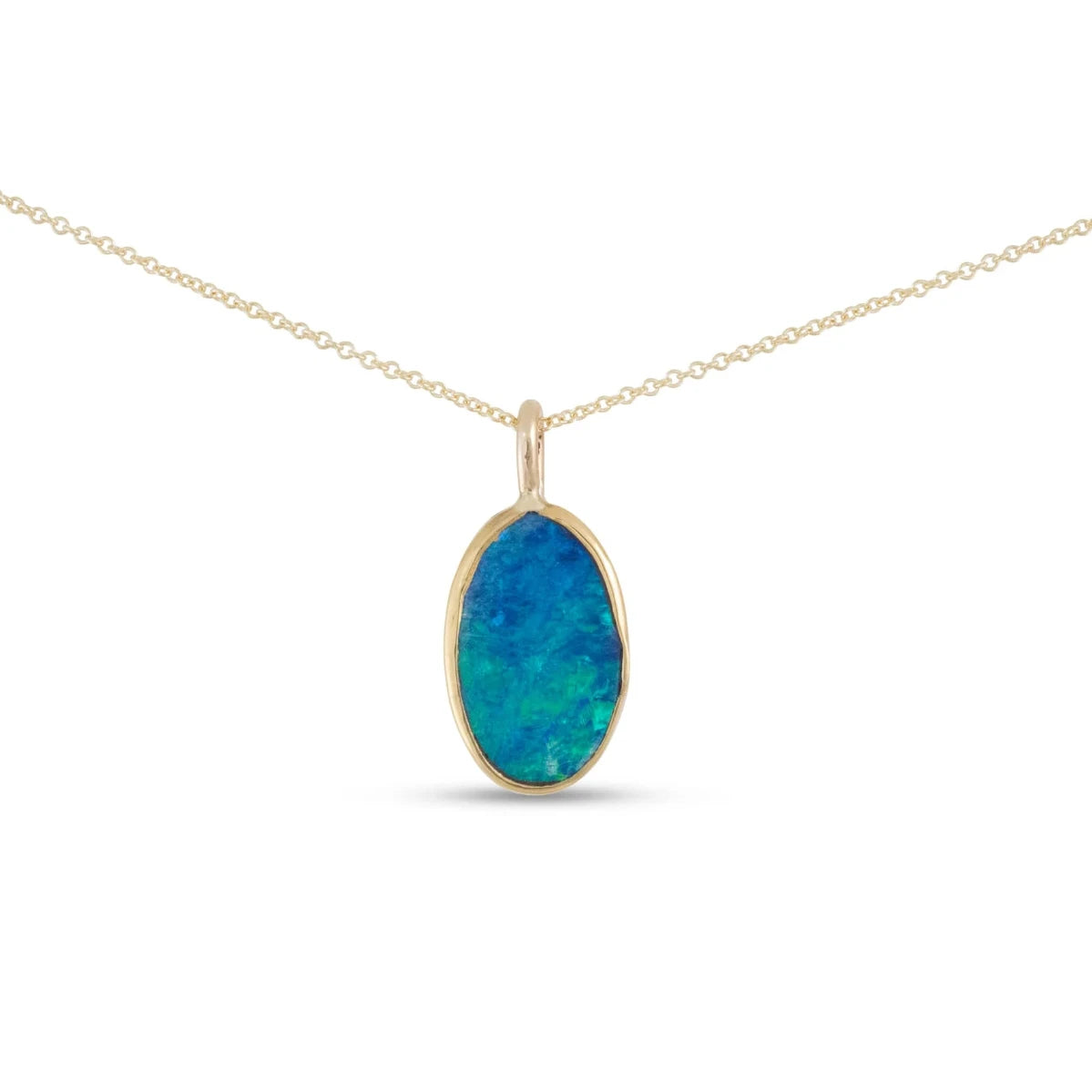 Opal Necklace - 22k Gold & Sterling Silver
