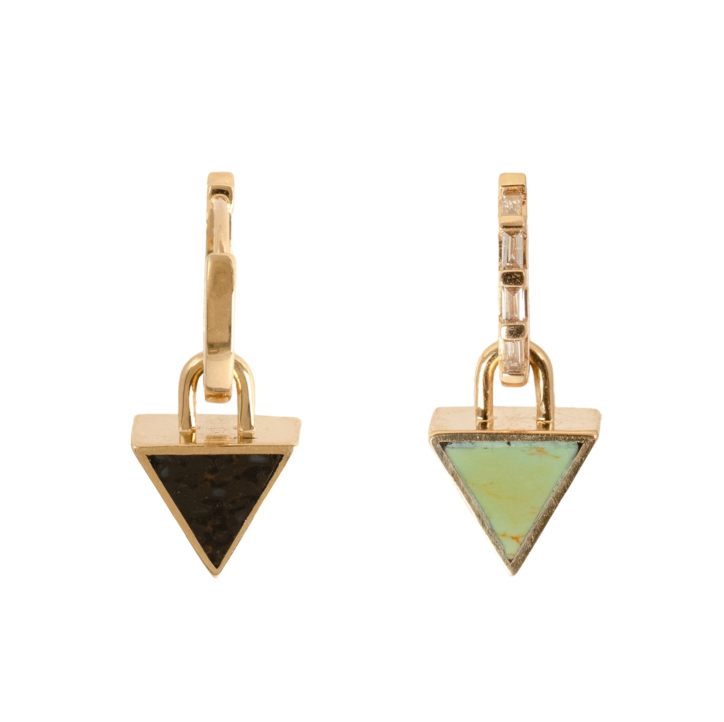 Reversible 3-in-1 Giza Earrings – 14k Gold, Turquoise & Dinosaur Bone Drops