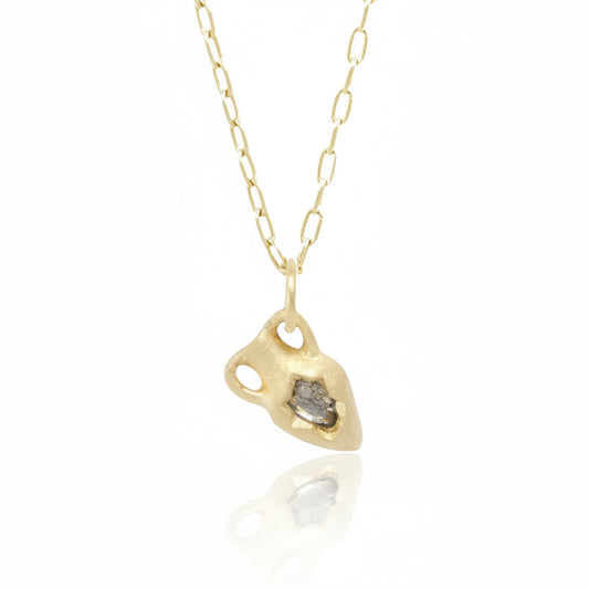 Gold Amphora Necklace with Diamond