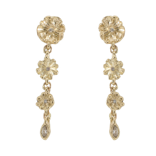 Triple Efflorescent Earrings