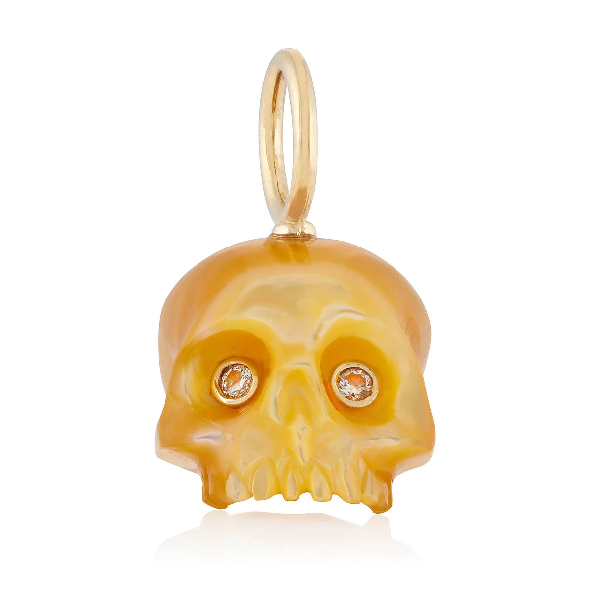 Golden Mother of Pearl Skull Baby
