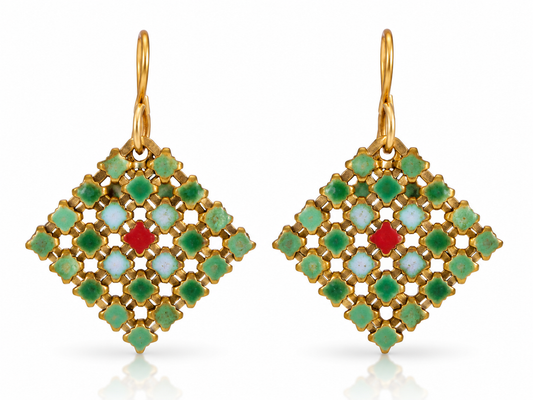 Pimento Mini Vintage Mesh Earrings
