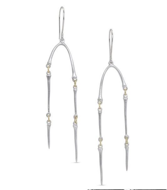 Hanging Drop Spikes in Silver