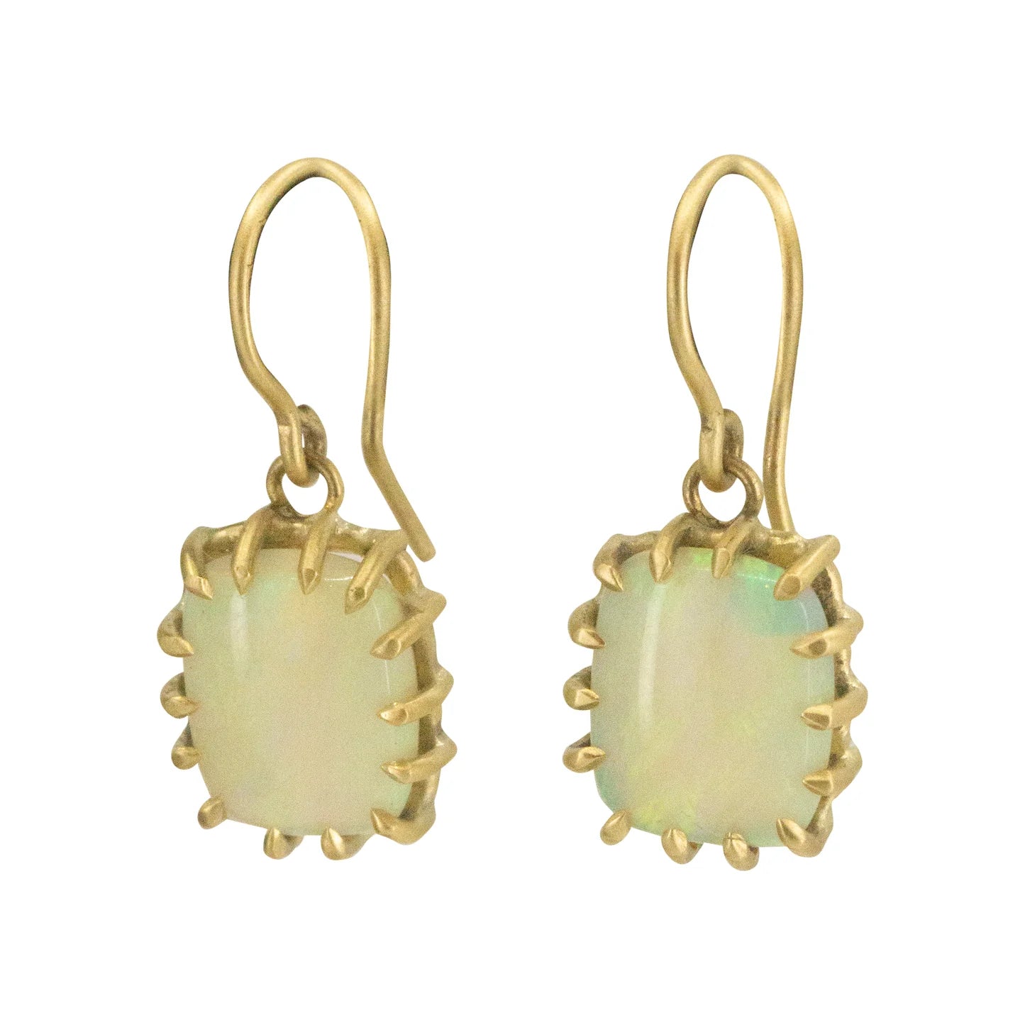 Rectangular Drop Opal Earrings