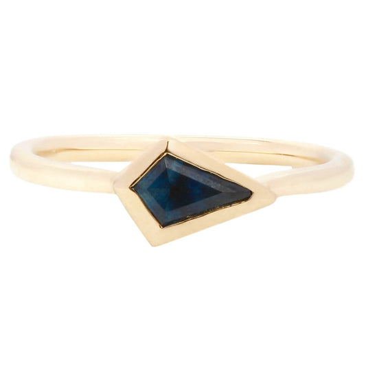 Sapphire Kite Ring - 18k Yellow Gold