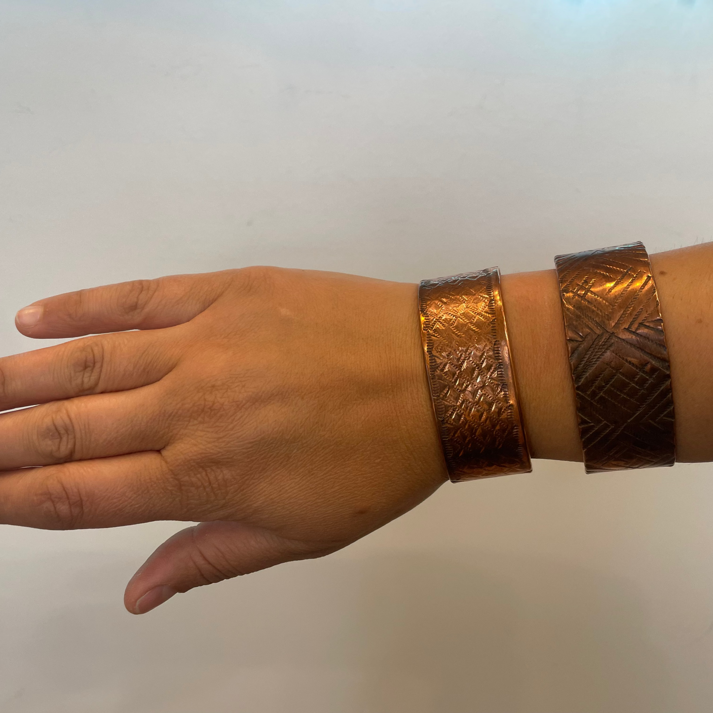 Hand-Stamped Copper Cuff Bracelet