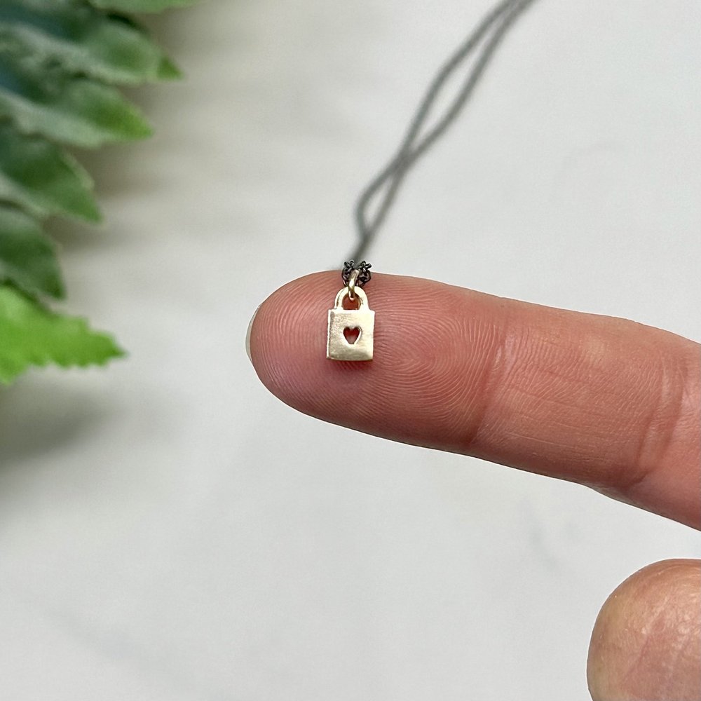 Tiny Love Lock Necklace