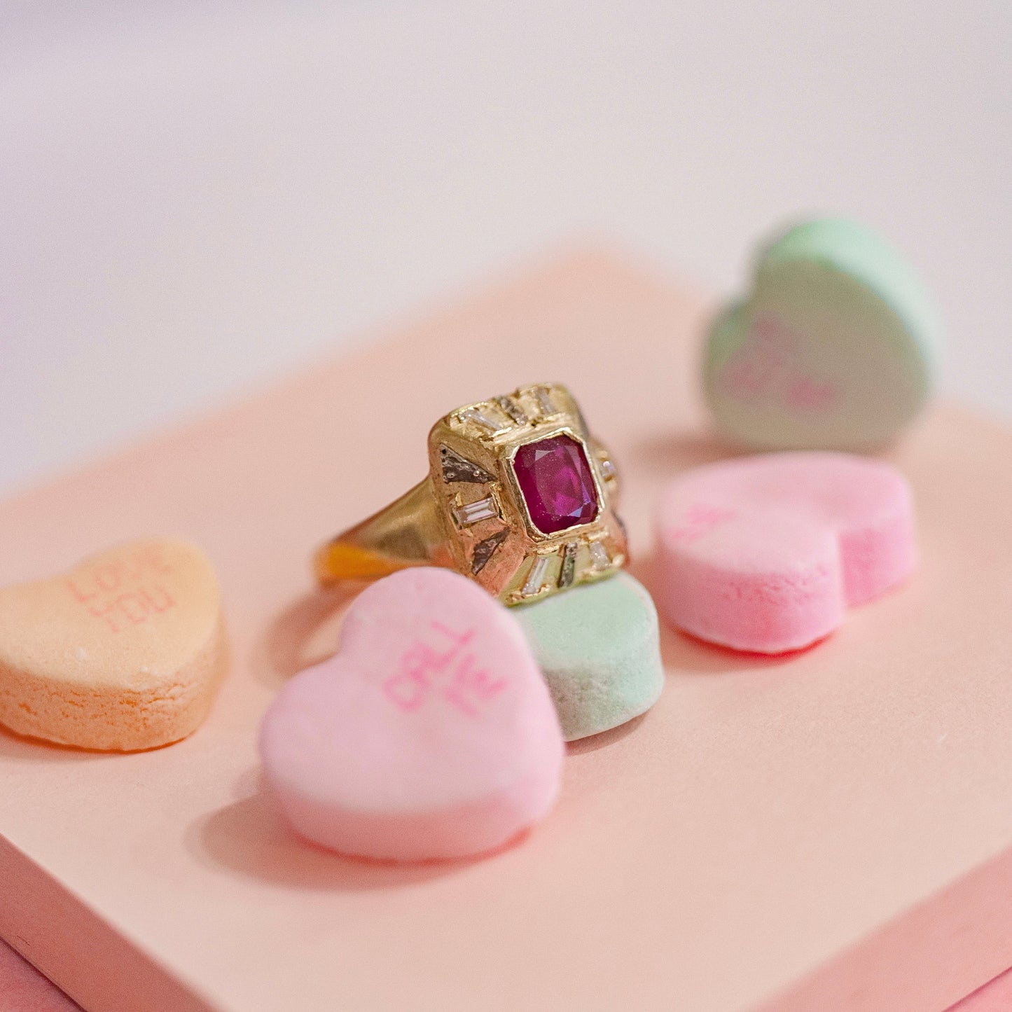 Arcturus Ring • 14k Gold Ruby & Diamond Ring