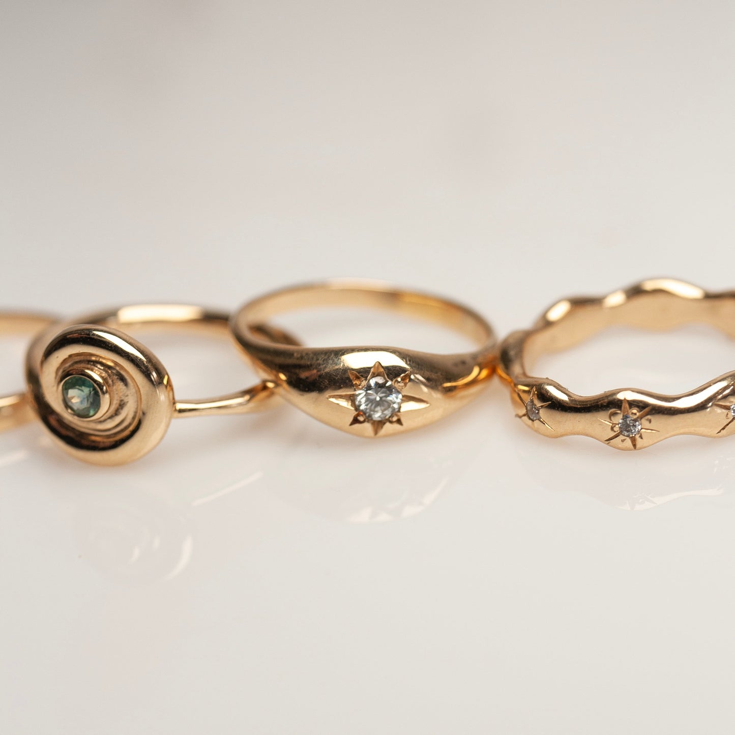 True North Star Diamond Ring - 14k Gold