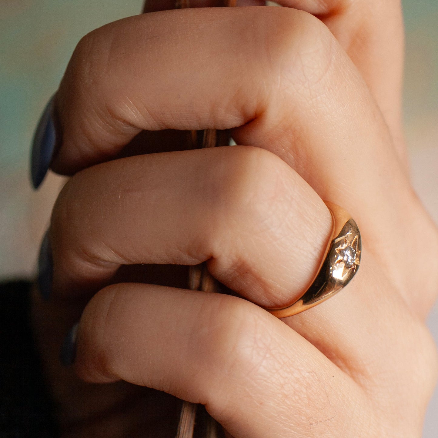 True North Star Diamond Ring - 14k Gold