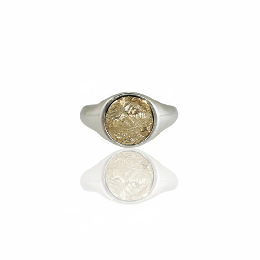 Taos Ski Valley Sky Island Signet Ring - Two Tone