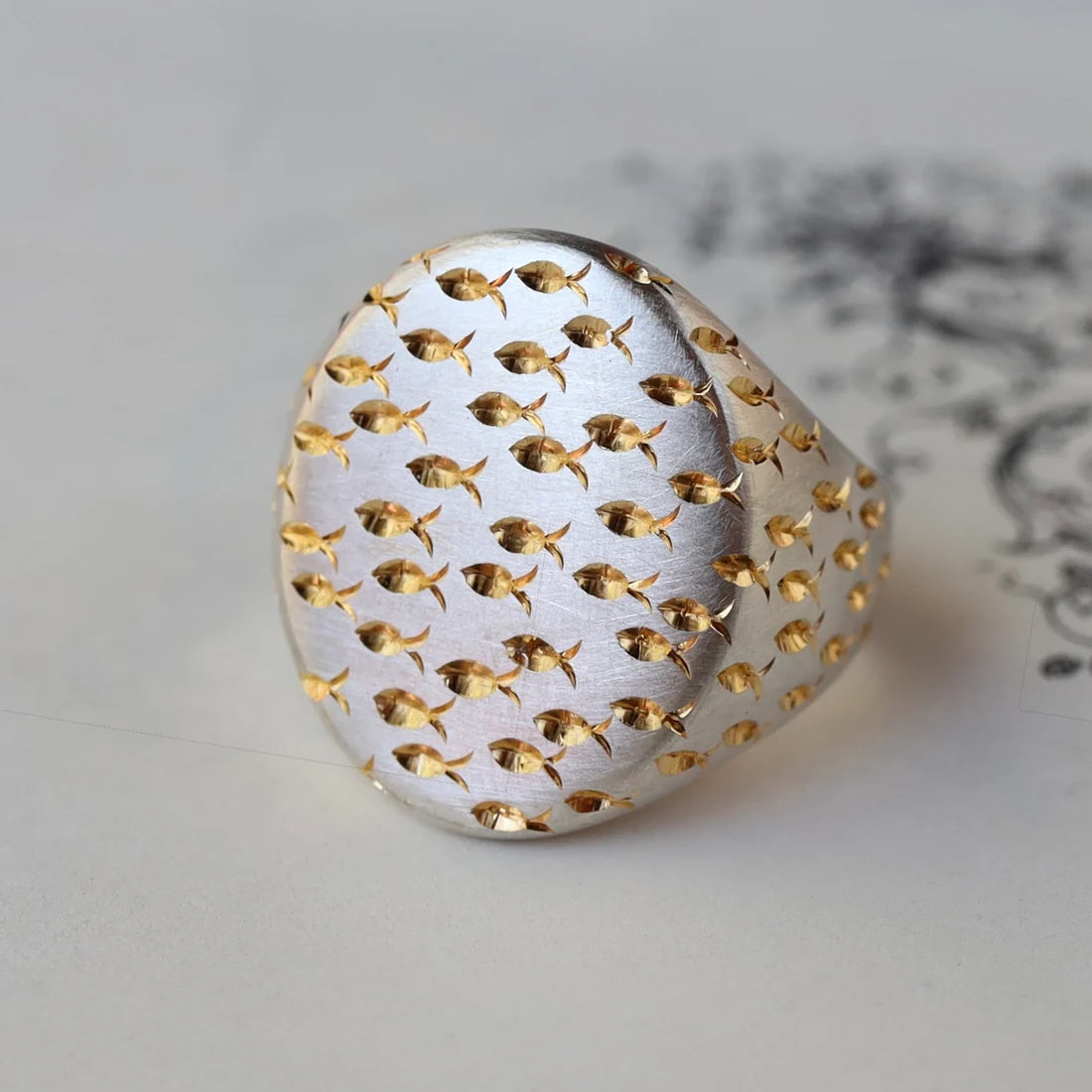 School of Fish Signet Ring