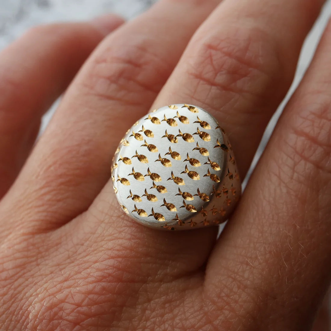 School of Fish Signet Ring