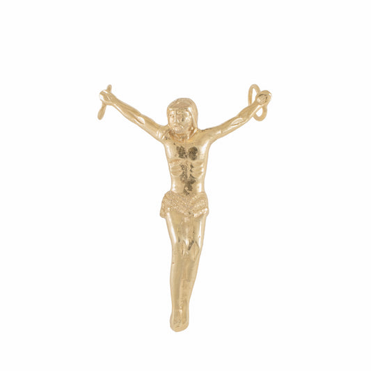 14k Yellow Gold Jesus Pendant