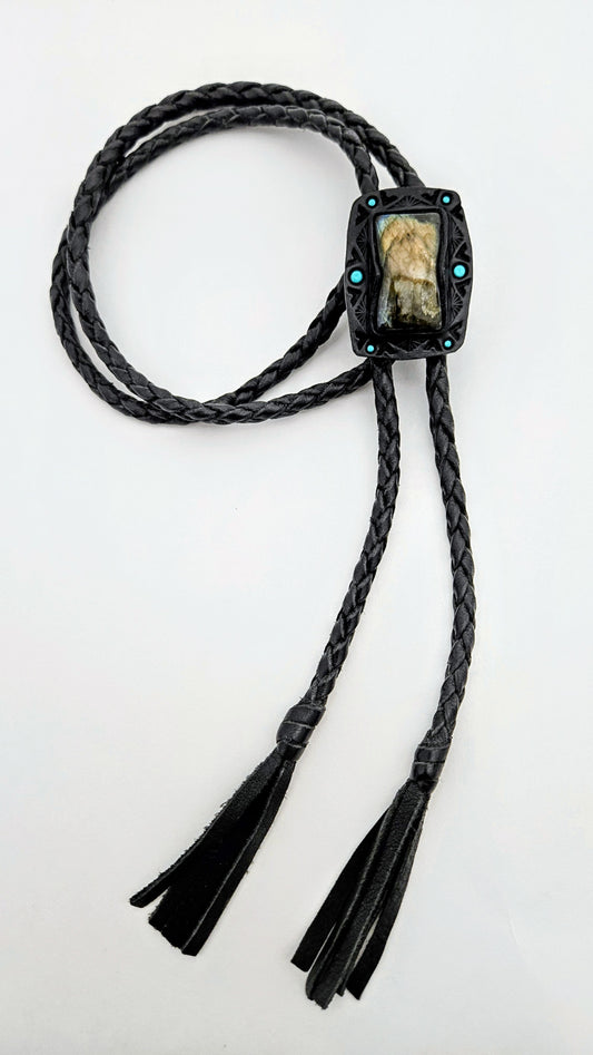 Labradorite Bolo Tie