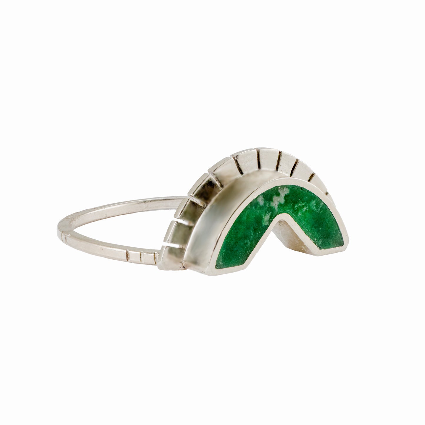 Lacuna Selene Ring Crown – 14k White Gold with Lucin Variscite