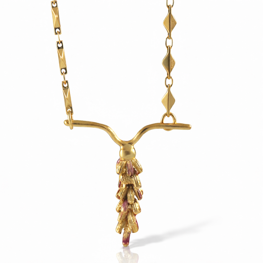 Lavender Deserted Flower Necklace