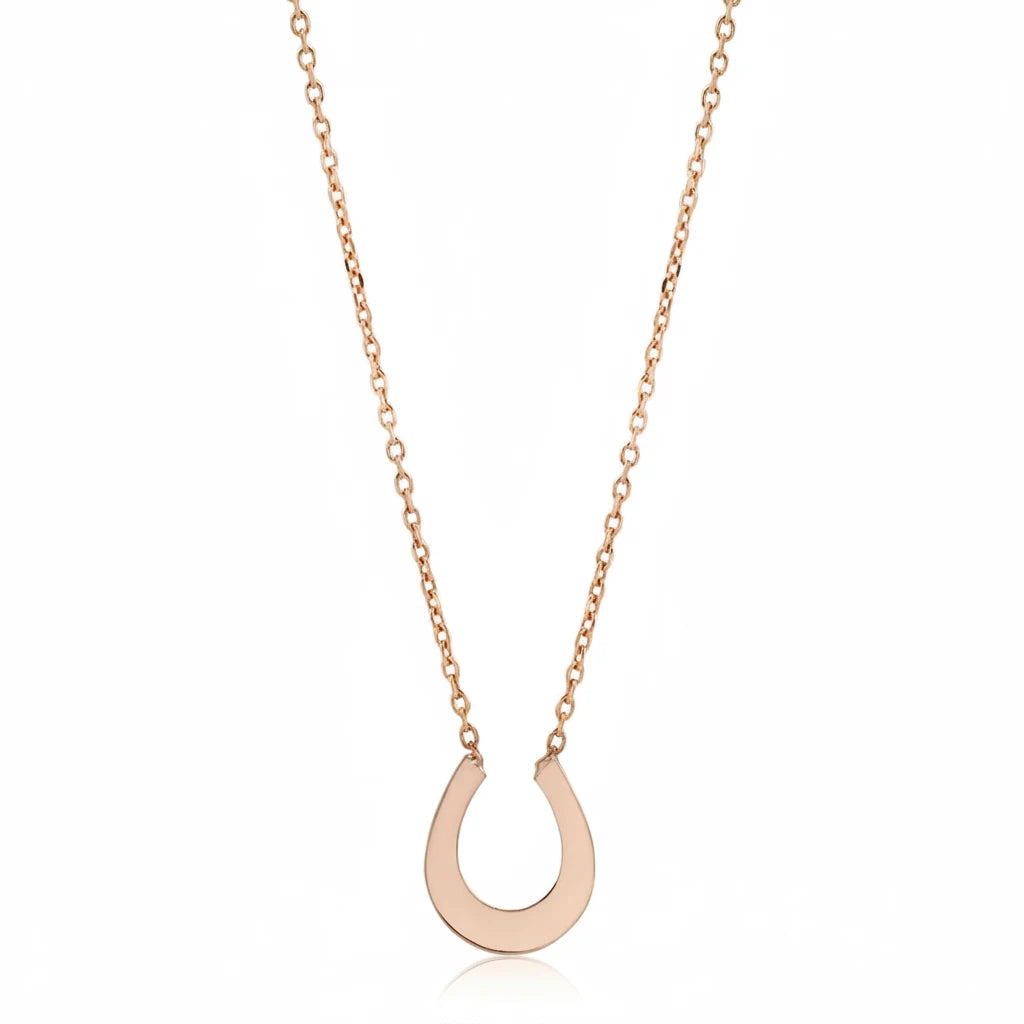 Lucky Horseshoe Necklace - 14k Gold