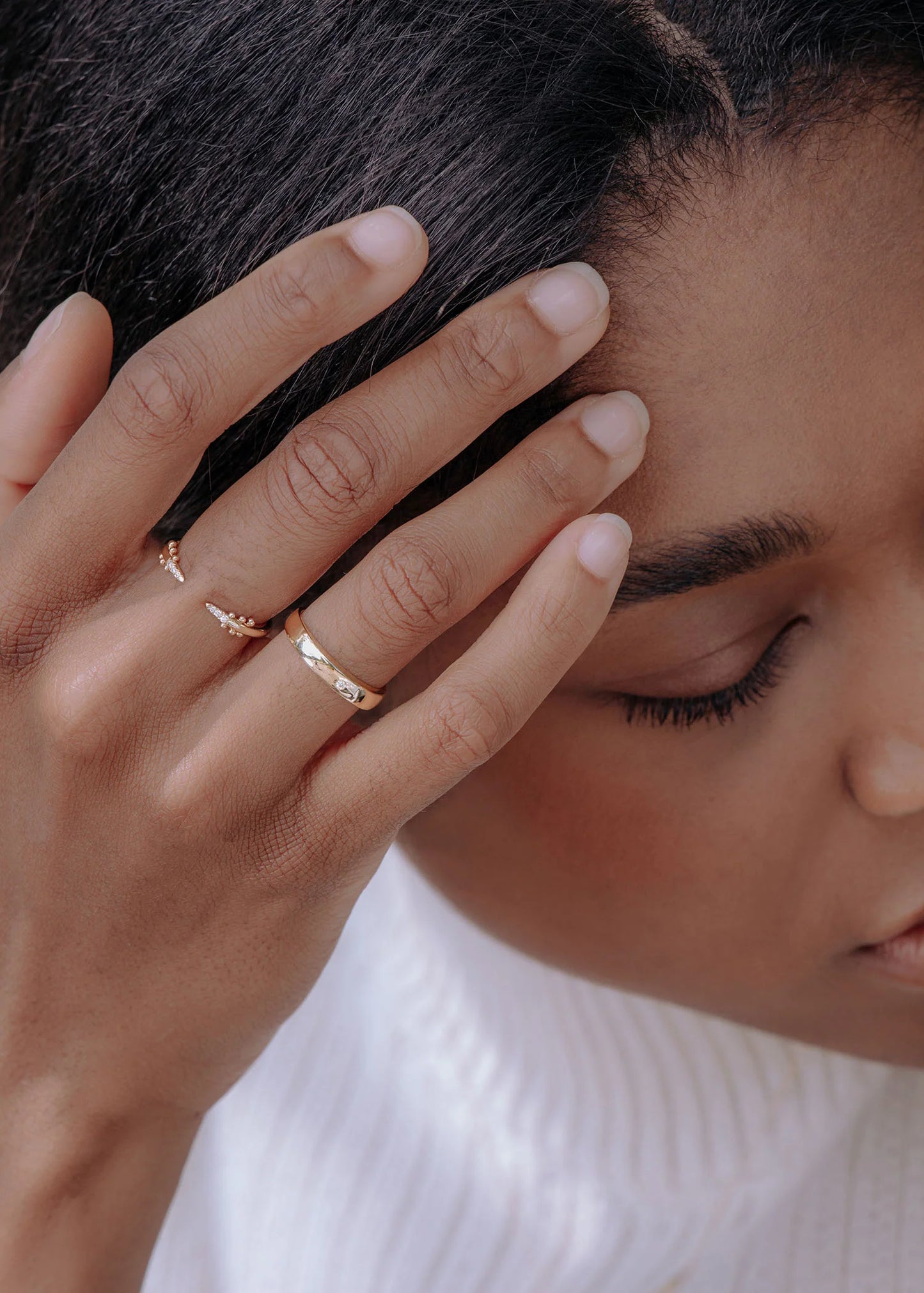 Kuli Ring - 14k Gold & White Diamonds