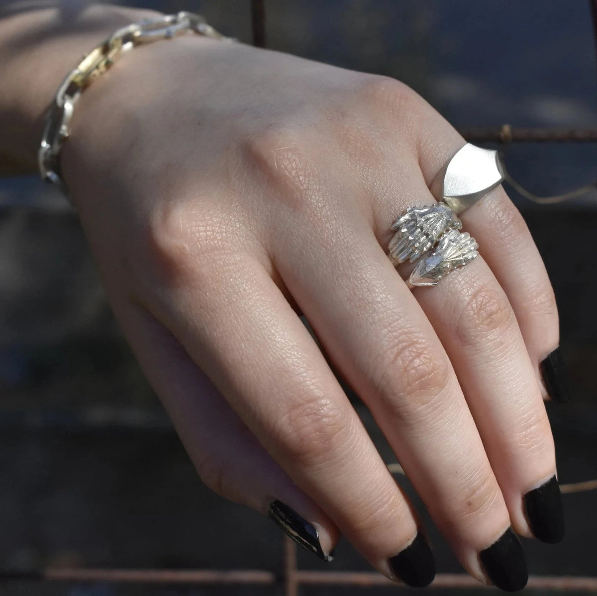 Large Solemn Oath Ring - Sterling Silver