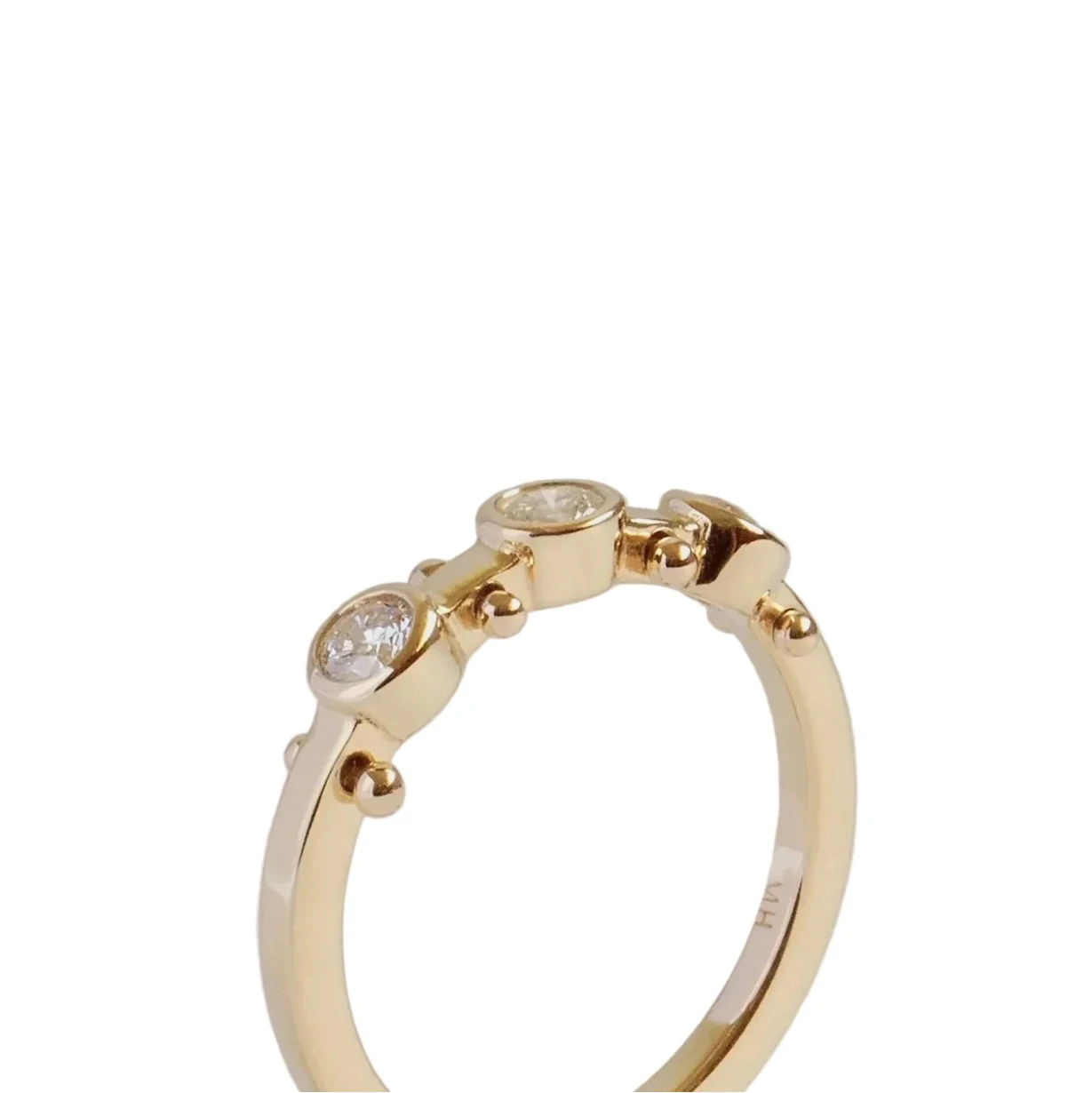 3-Stone Koemi Diamond Ring – 14k Gold