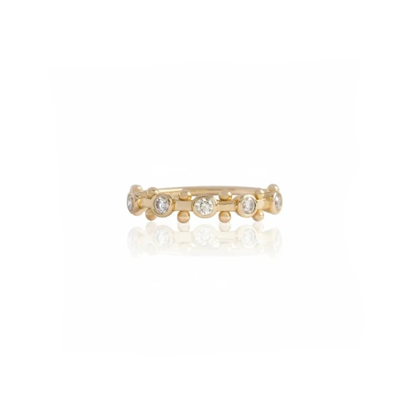 5-Stone Koemi Diamond Ring - 14k Gold White Diamond Band
