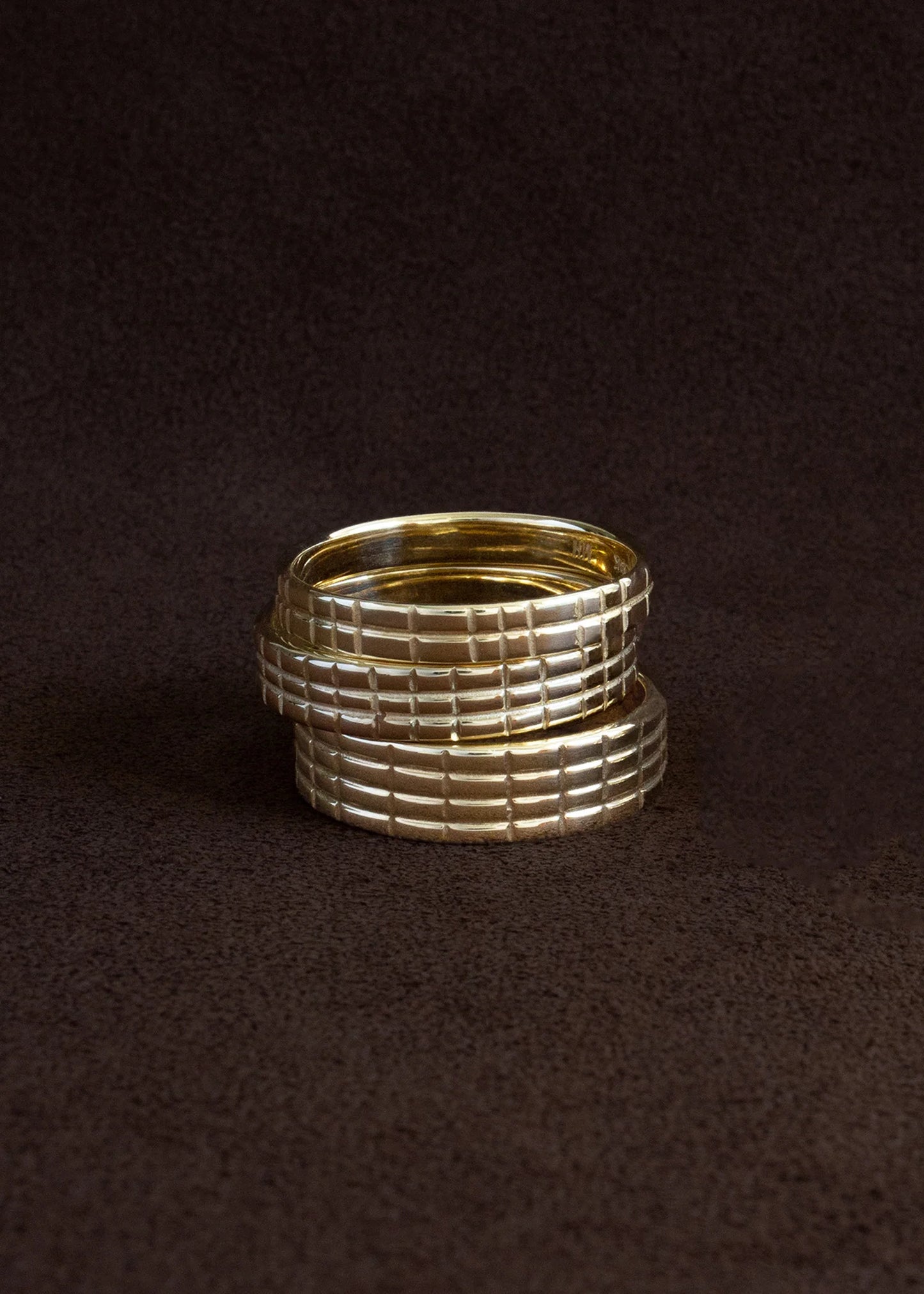Wide Shoji Band Ring - 14k Gold