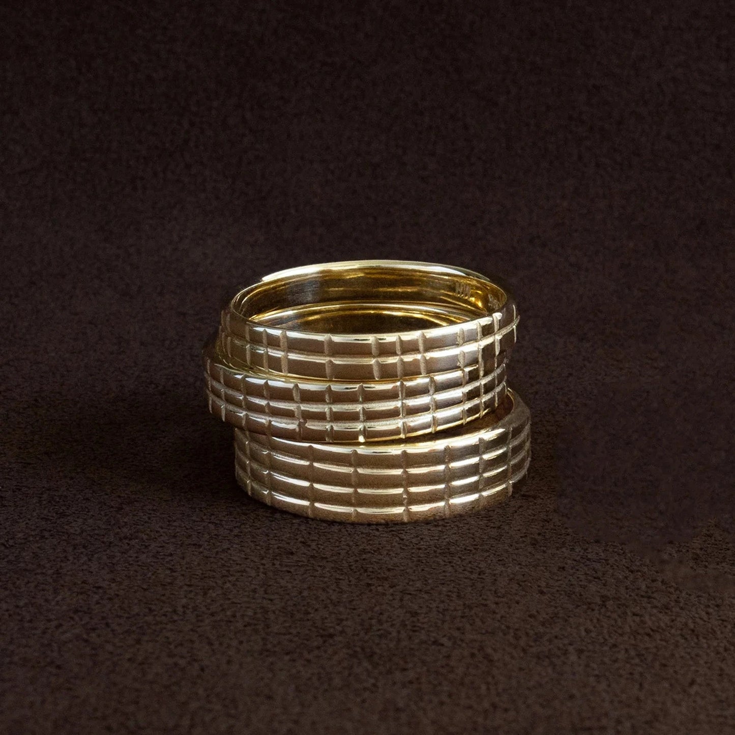 Medium Shoji Band Ring - 14k Gold
