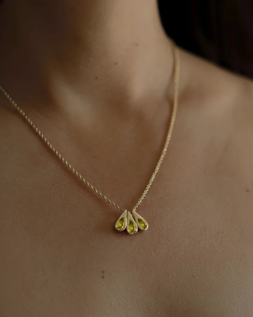 Chrysalis Sapphire Necklace - 14k Gold