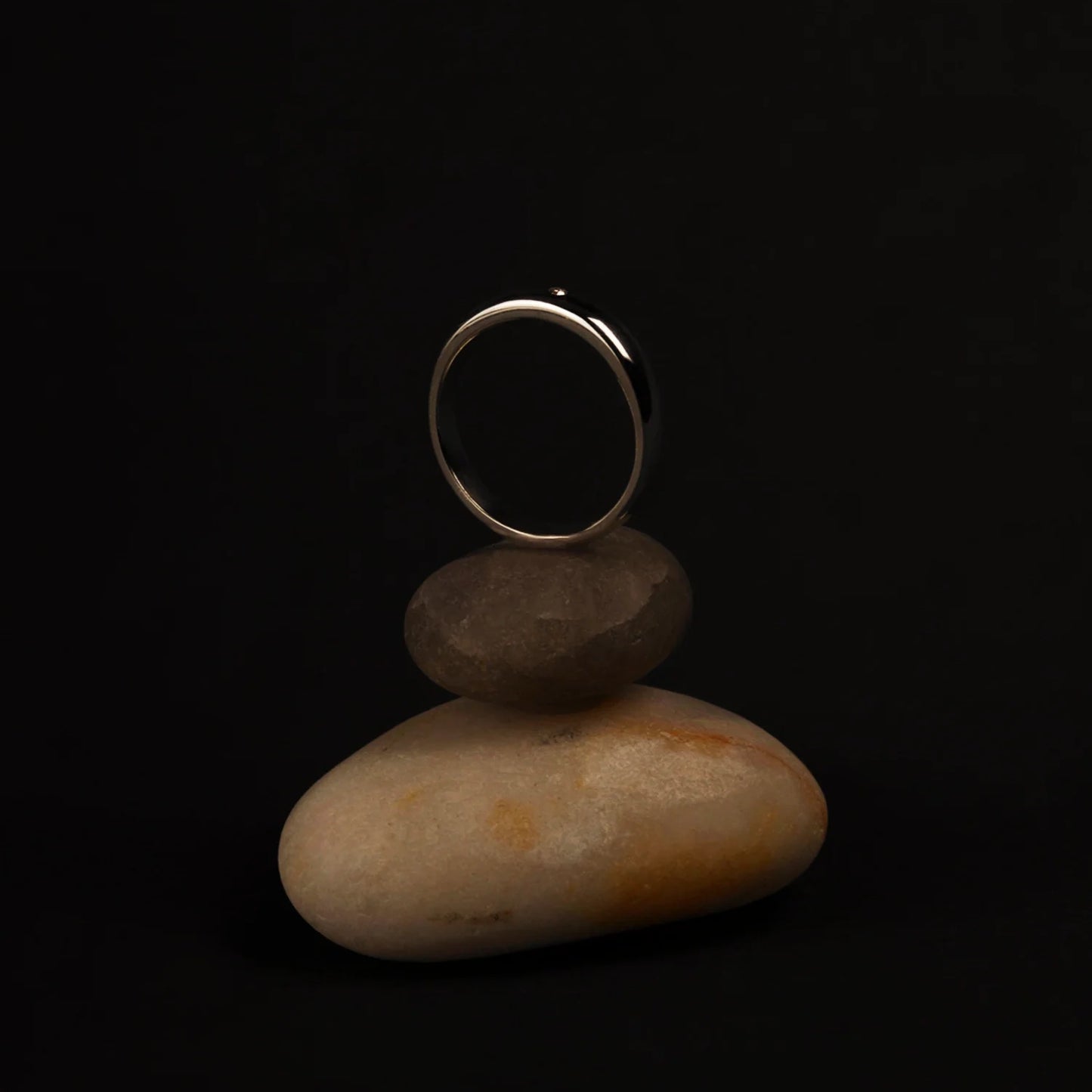 Matter Diamond Ring - 14k Gold, White & Black Diamond Band
