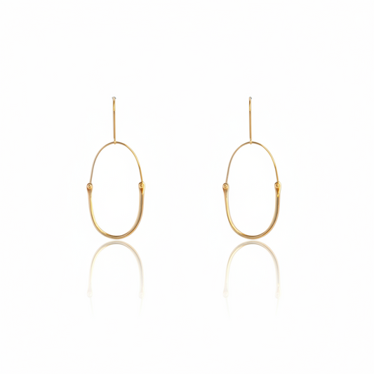 Medium Kishi Hoop Earrings - 14k Gold