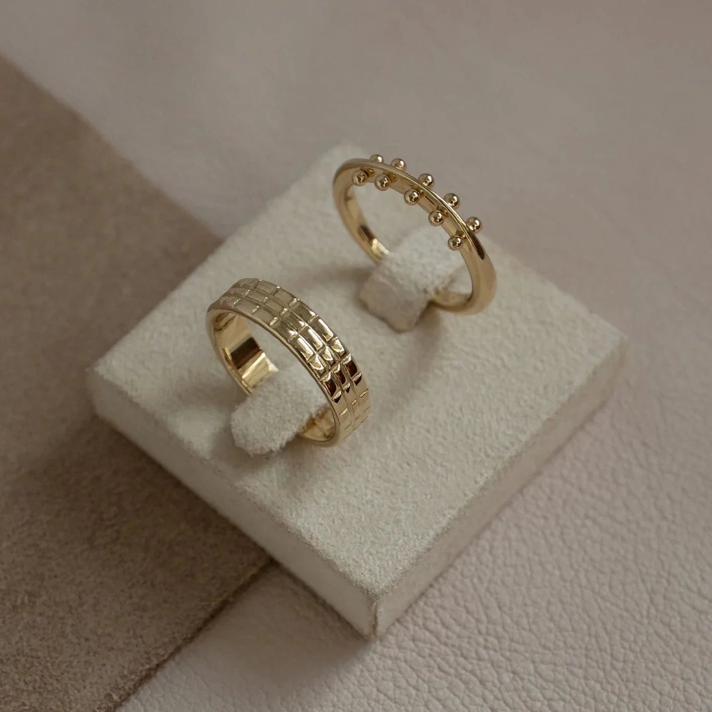 Medium Shoji Band Ring - 14k Gold