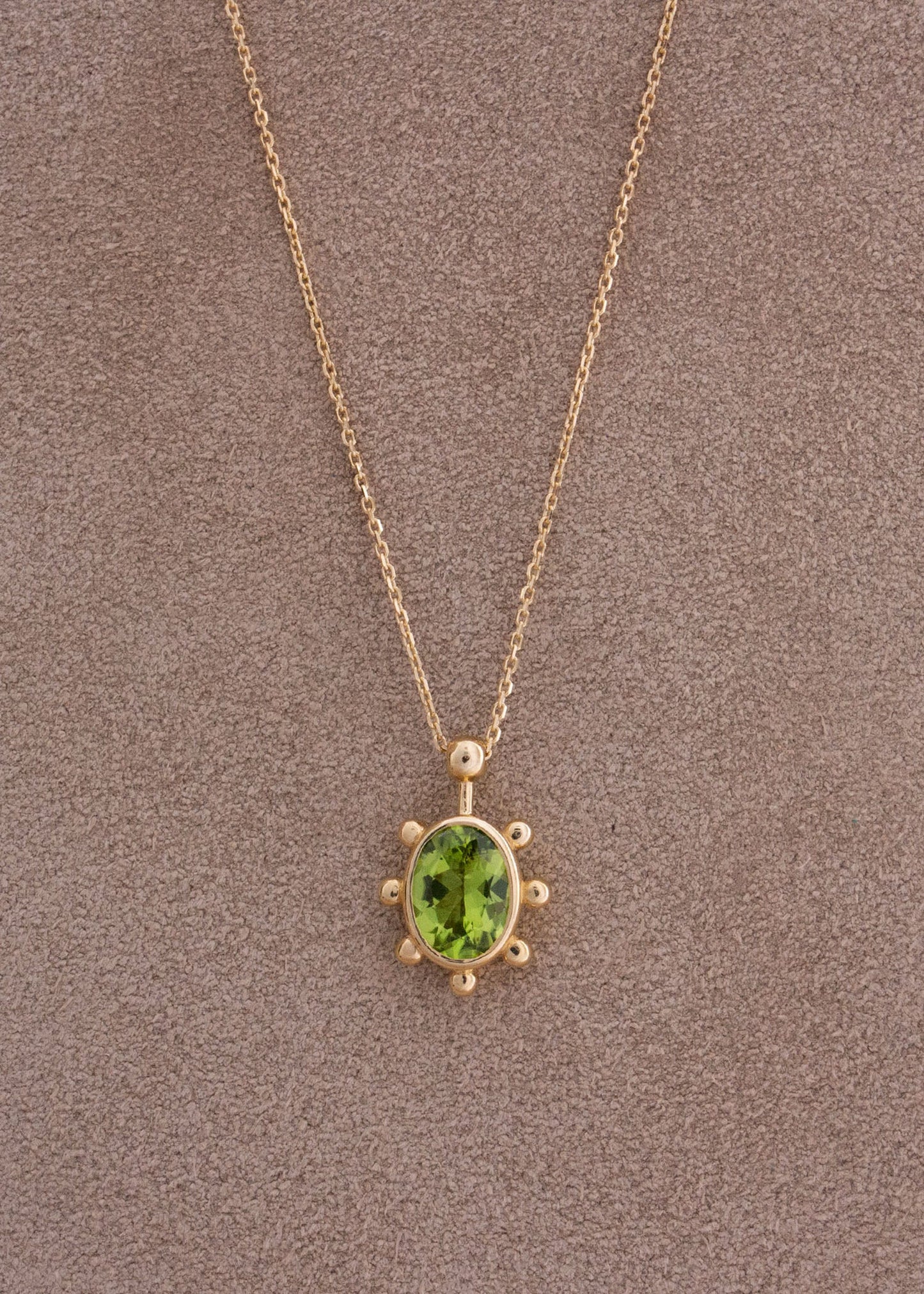 Elysia Necklace - 14k Gold Peridot
