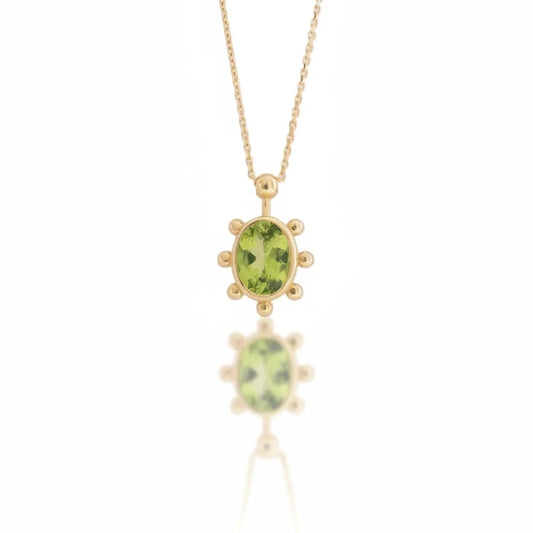 Elysia Necklace - 14k Gold Peridot