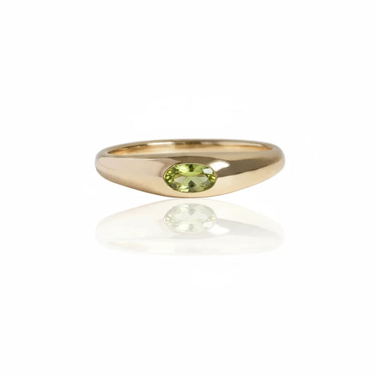 Petite Risa Peridot Ring - 14k Gold