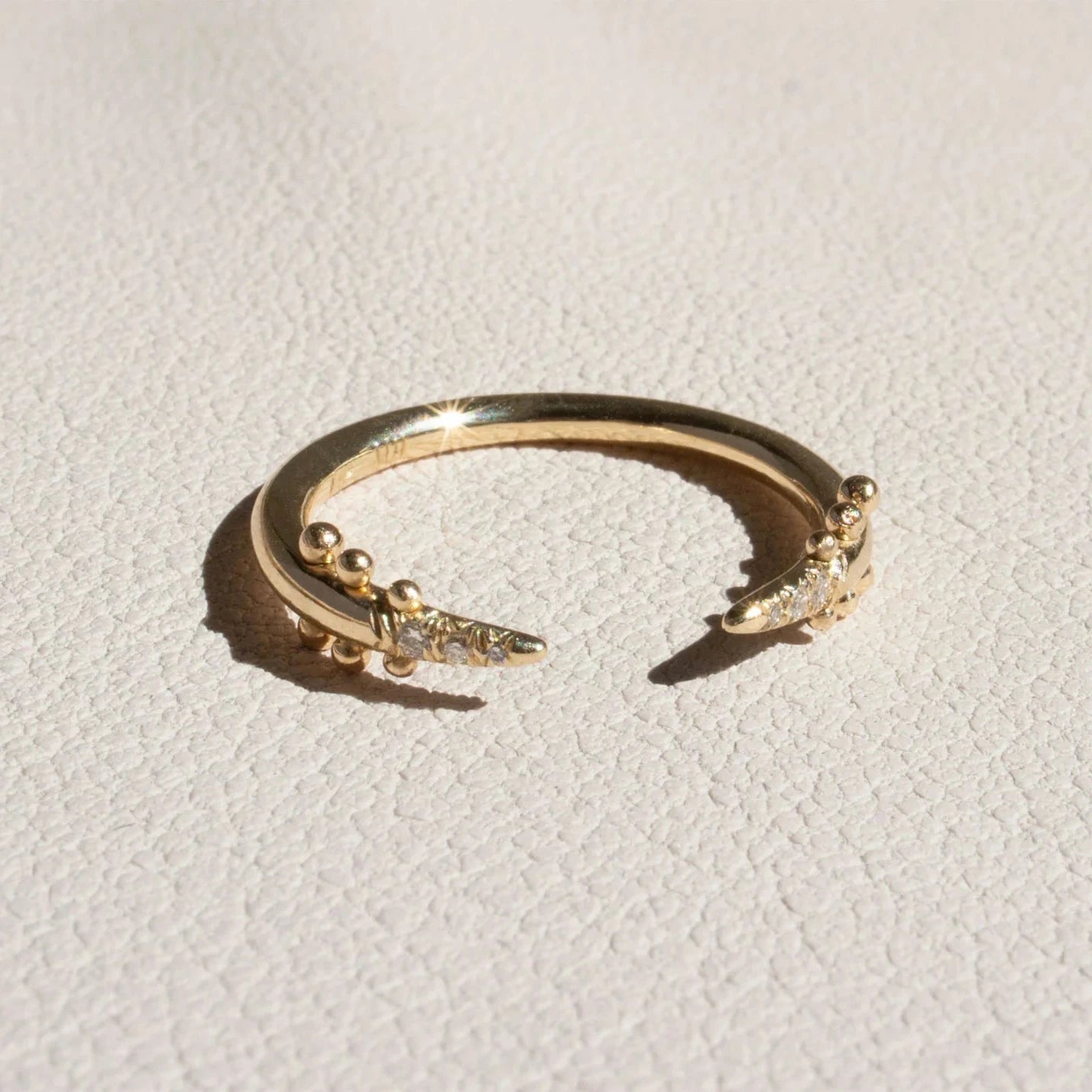 Kuli Ring - 14k Gold & White Diamonds