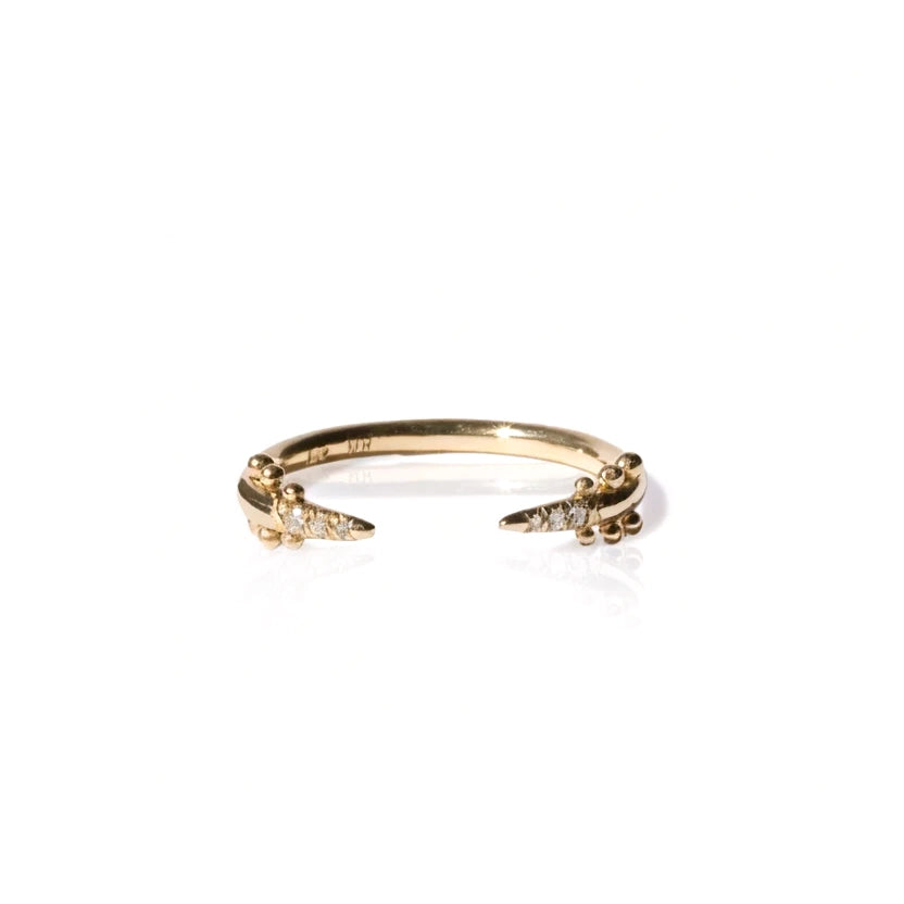Kuli Ring - 14k Gold & White Diamonds