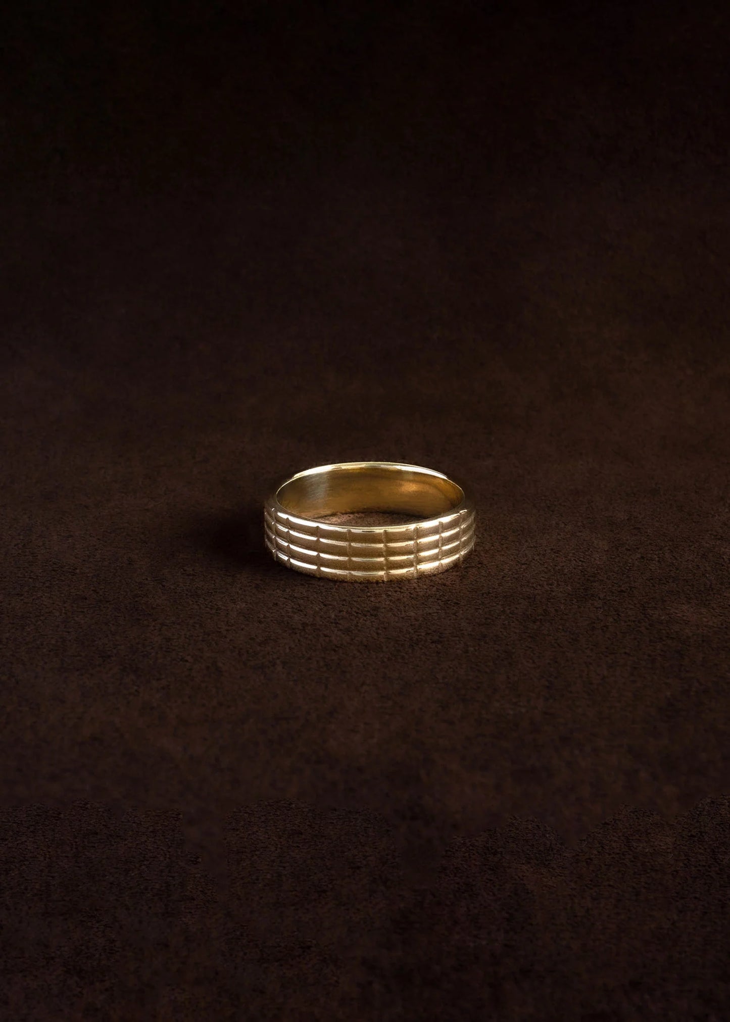 Wide Shoji Band Ring - 14k Gold