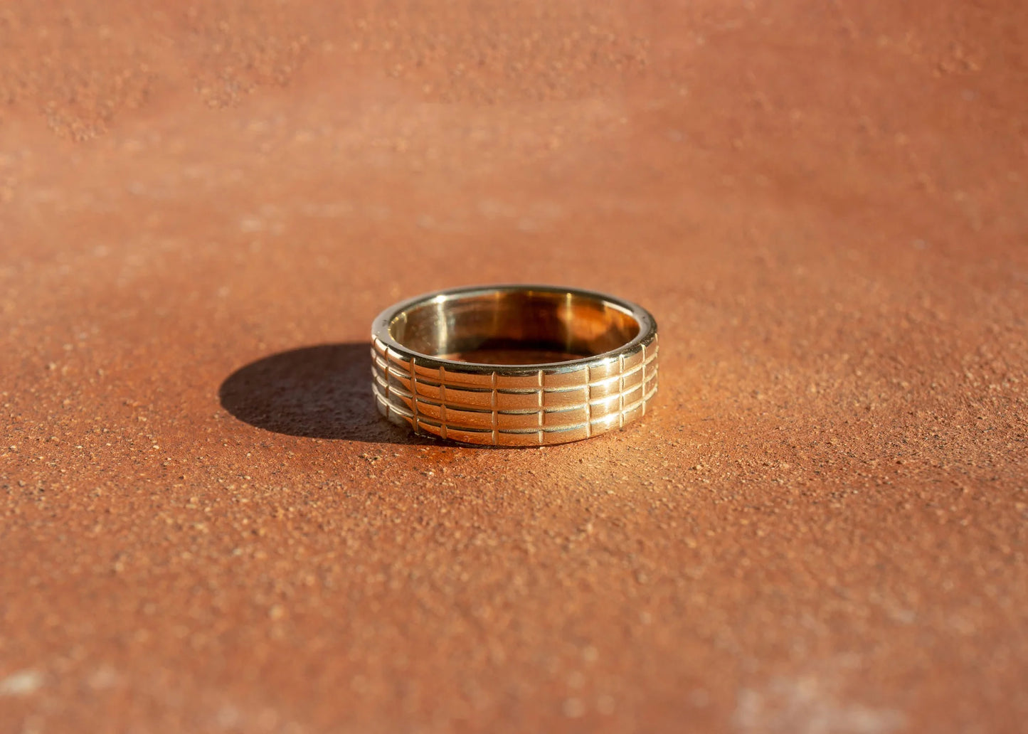 Wide Shoji Band Ring - 14k Gold