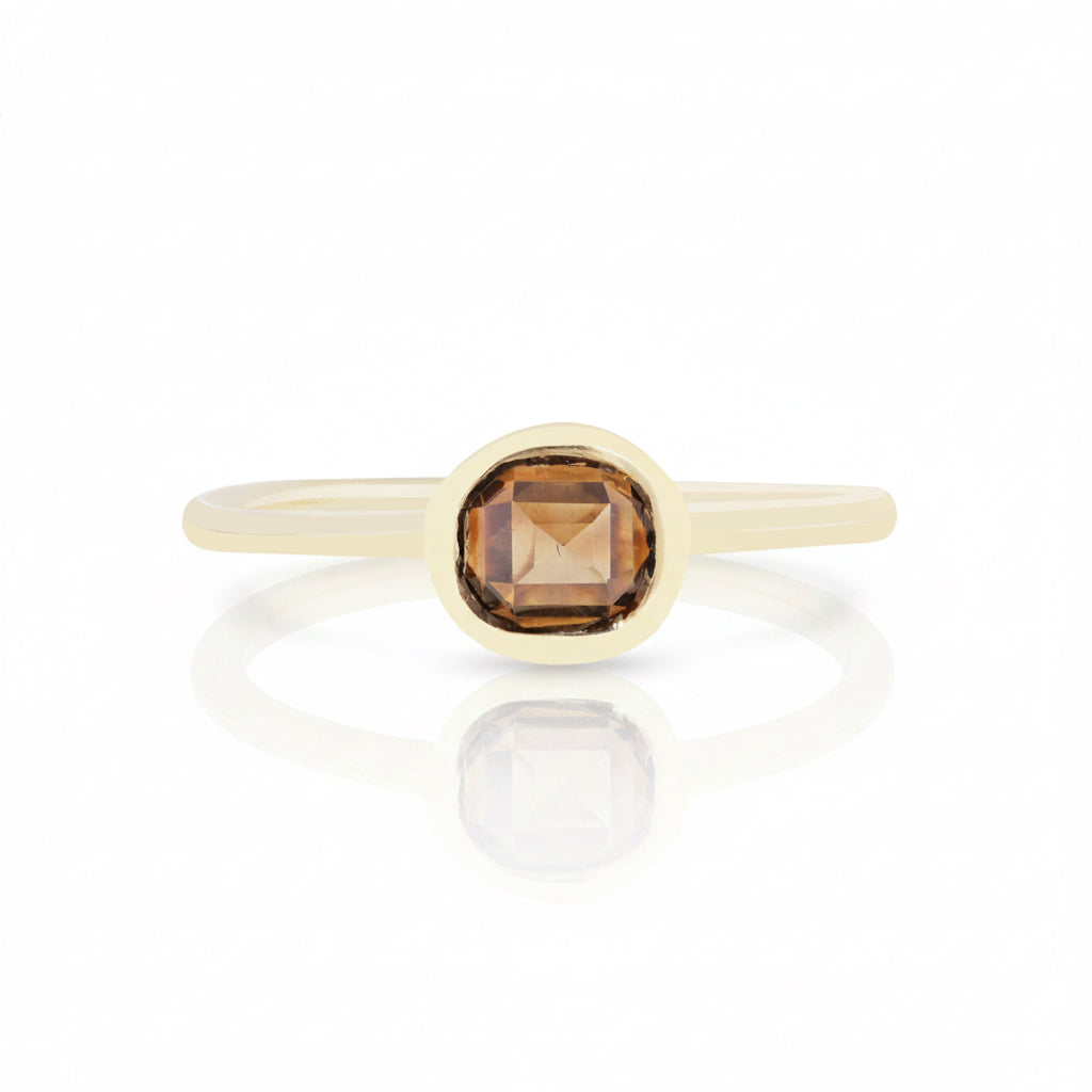 Maple Solitaire Ring - 14K Gold