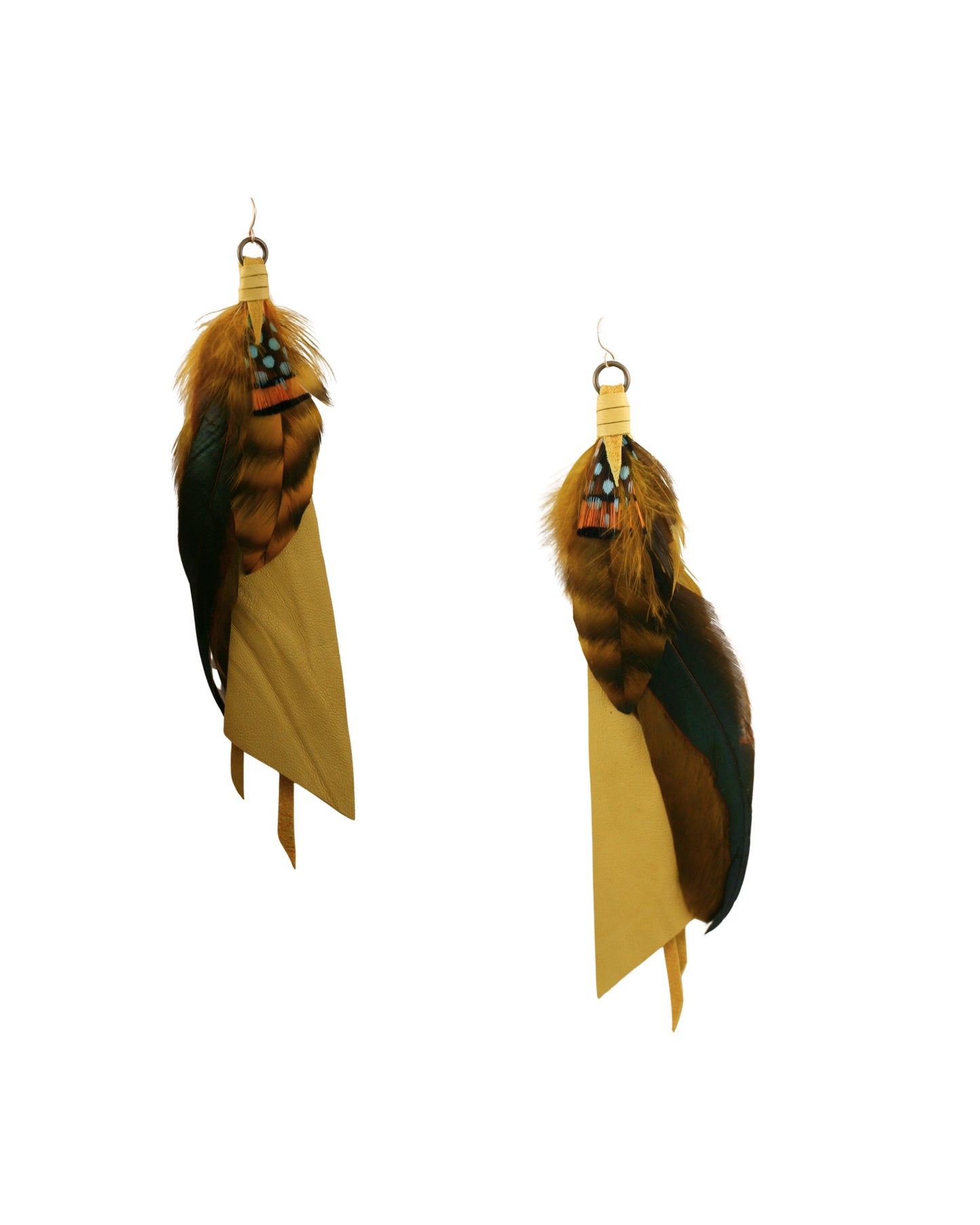 Medium Feather Earrings – Ochre