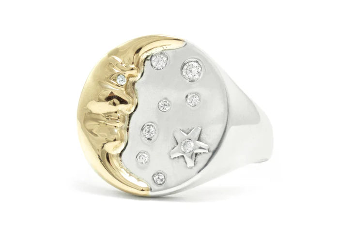 Moon Whisperer Signet Ring