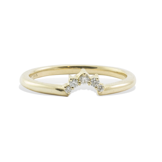 Soul Crown Ring - 14k Yellow Gold & White Diamonds