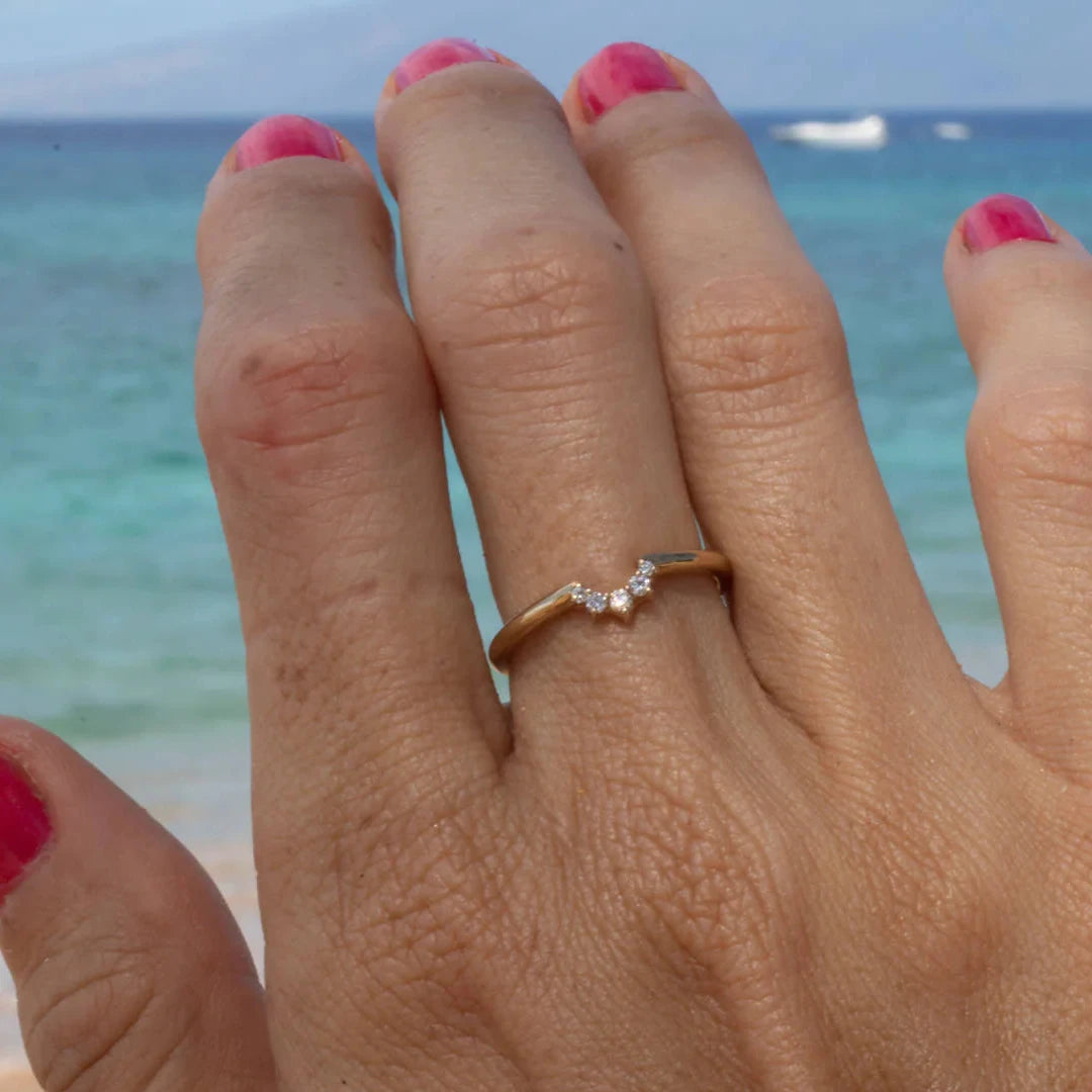 Soul Crown Ring - 14k Yellow Gold & White Diamonds