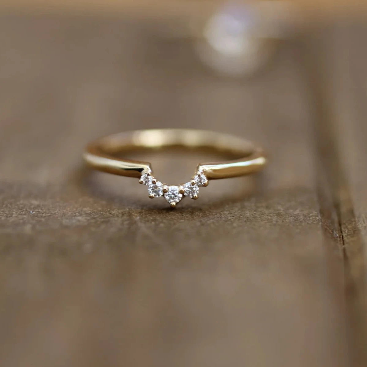 Soul Crown Ring - 14k Yellow Gold & White Diamonds