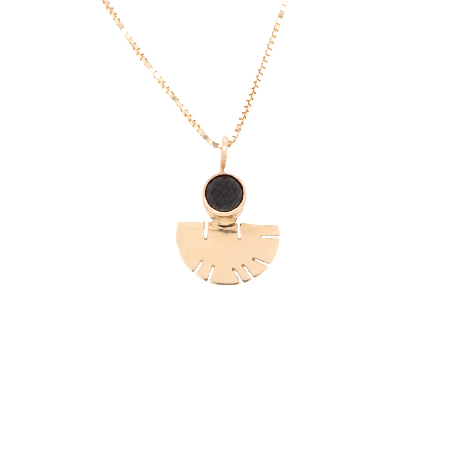 Aquilla Necklace – 14k Gold & Black Diamond Pendant